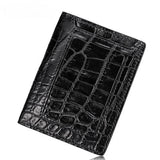 Luxury handmade genuine crocodile skin leather card holder bifold crocodile skin coin purse card wallet