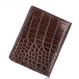 Luxury handmade genuine crocodile skin leather card holder bifold crocodile skin coin purse card wallet