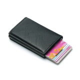 BISI GORO 2019 Slim RFID Wallet Business Card Holder Hasp Aluminum Credit Card Wallet  Metal Credit Mini smart  Men Purse