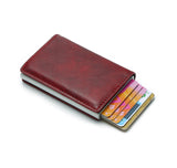 BISI GORO 2019 Slim RFID Wallet Business Card Holder Hasp Aluminum Credit Card Wallet  Metal Credit Mini smart  Men Purse