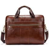 WESTAL Men's Briefcase Men's Bag Genuine Leather Laptop Bag Leather Computer/Office Bags for Men Document Briefcases Totes Bags