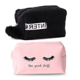 Pink Handbag kawaii Eyelashes Cosmetic Bag PU Makeup Pouch Beauty Case Vanity Make Up Bag For Women Travel Organizer Kit etui