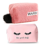 Pink Handbag kawaii Eyelashes Cosmetic Bag PU Makeup Pouch Beauty Case Vanity Make Up Bag For Women Travel Organizer Kit etui