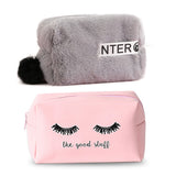 Pink Handbag kawaii Eyelashes Cosmetic Bag PU Makeup Pouch Beauty Case Vanity Make Up Bag For Women Travel Organizer Kit etui