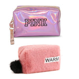 Pink Handbag kawaii Eyelashes Cosmetic Bag PU Makeup Pouch Beauty Case Vanity Make Up Bag For Women Travel Organizer Kit etui