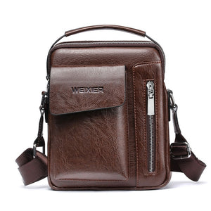 Casual Men Bag for 9.7 Inch iPad Handbag Men Shoulder Bags for Man Messenger Bag Business Male Crossbody Bags Travel PU Leather