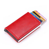 BISI GORO 2019 Slim RFID Wallet Business Card Holder Hasp Aluminum Credit Card Wallet  Metal Credit Mini smart  Men Purse