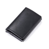 BISI GORO 2019 Slim RFID Wallet Business Card Holder Hasp Aluminum Credit Card Wallet  Metal Credit Mini smart  Men Purse