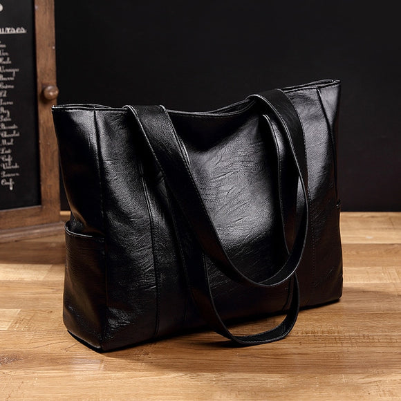 Women Shoulder Leather Bag Fashion Handbag Retro Embossing Leather Ladies Shoulder Bag Large Tote Purse Women Handbag Tote Bag