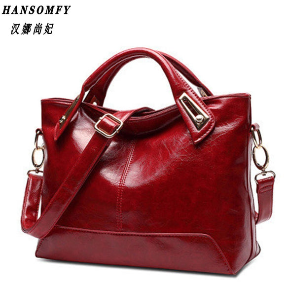 100% Genuine leather Women handbags 2019 New Cross-Section Portable Shoulder Motorcycle Bag Fashion Vintage Messenger