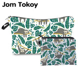 Jom Tokoy New fashion 2 PCS Printing Girl Gift Makeup bag Cute Animal Cosmetic bag Set Combination