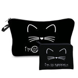 Jom Tokoy New fashion 2 PCS Printing Girl Gift Makeup bag Cute Animal Cosmetic bag Set Combination