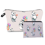 Jom Tokoy New fashion 2 PCS Printing Girl Gift Makeup bag Cute Animal Cosmetic bag Set Combination