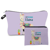 Jom Tokoy New fashion 2 PCS Printing Girl Gift Makeup bag Cute Animal Cosmetic bag Set Combination