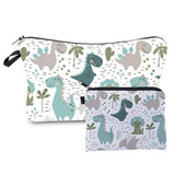 Jom Tokoy New fashion 2 PCS Printing Girl Gift Makeup bag Cute Animal Cosmetic bag Set Combination