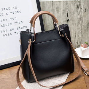 Bucket bag handbag fashion simple simple large capacity handbag commuter bagBig bag casual shoulder bagOblique cross female pack