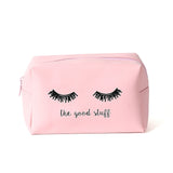 Pink Handbag kawaii Eyelashes Cosmetic Bag PU Makeup Pouch Beauty Case Vanity Make Up Bag For Women Travel Organizer Kit etui